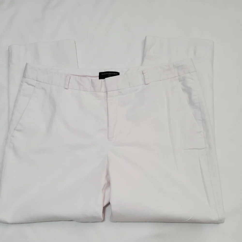 Banana Republic Avery Linen Blend Straight Crob Leg Lined Pants  14